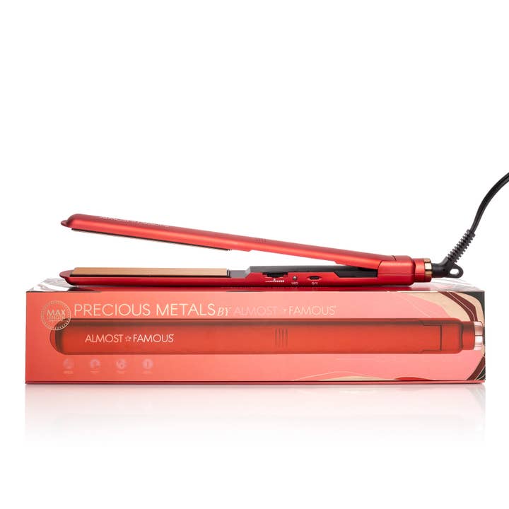 Almost Famous - Wholesale Straightener/Flat Iron - MaxLength 1" Flat Iron with Rose Gold Titanium Plates1