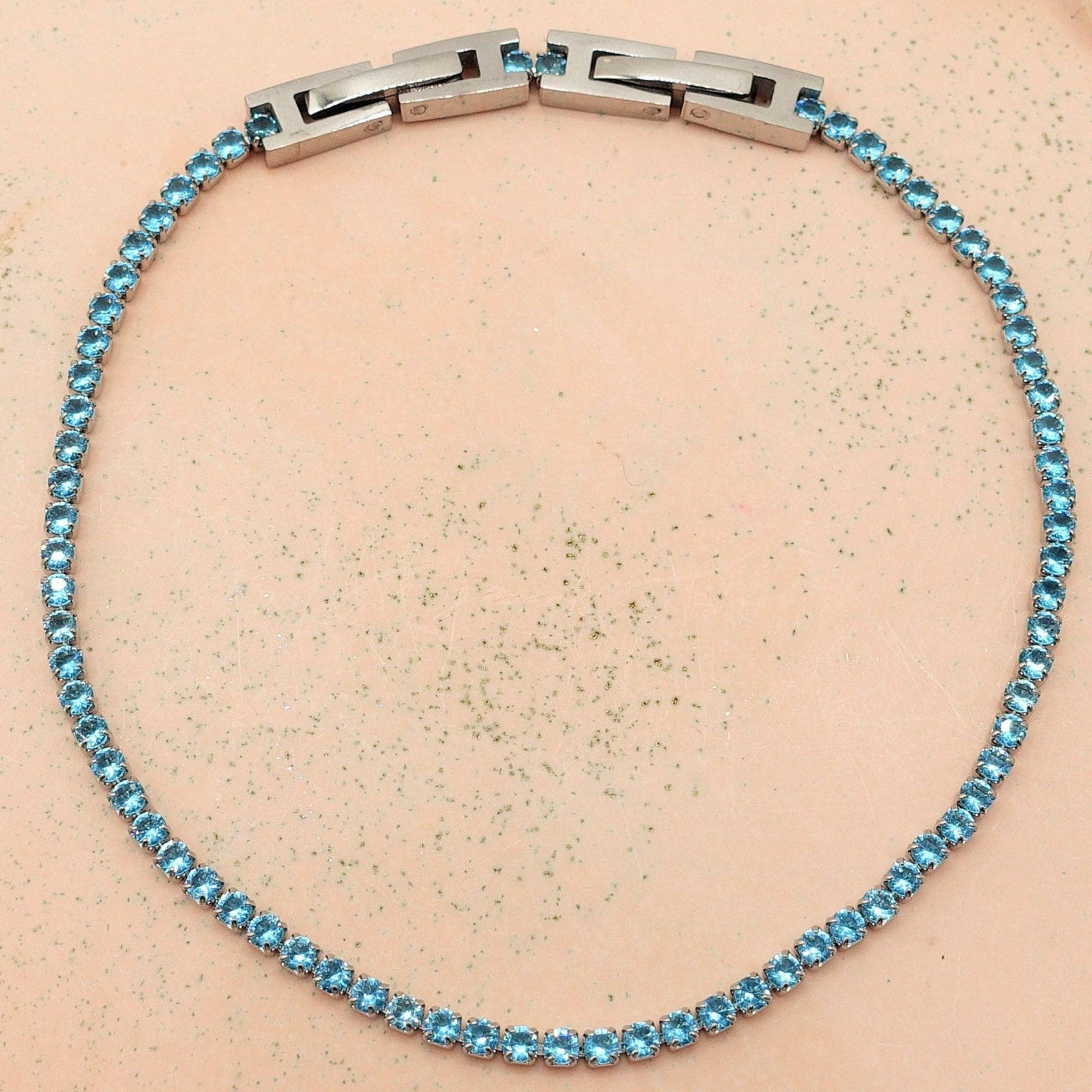 Daemon srls - Wholesale Tennisarmbanden - ALICIA ~ Tennisarmband van roestvrij staal met cubic zirconia7