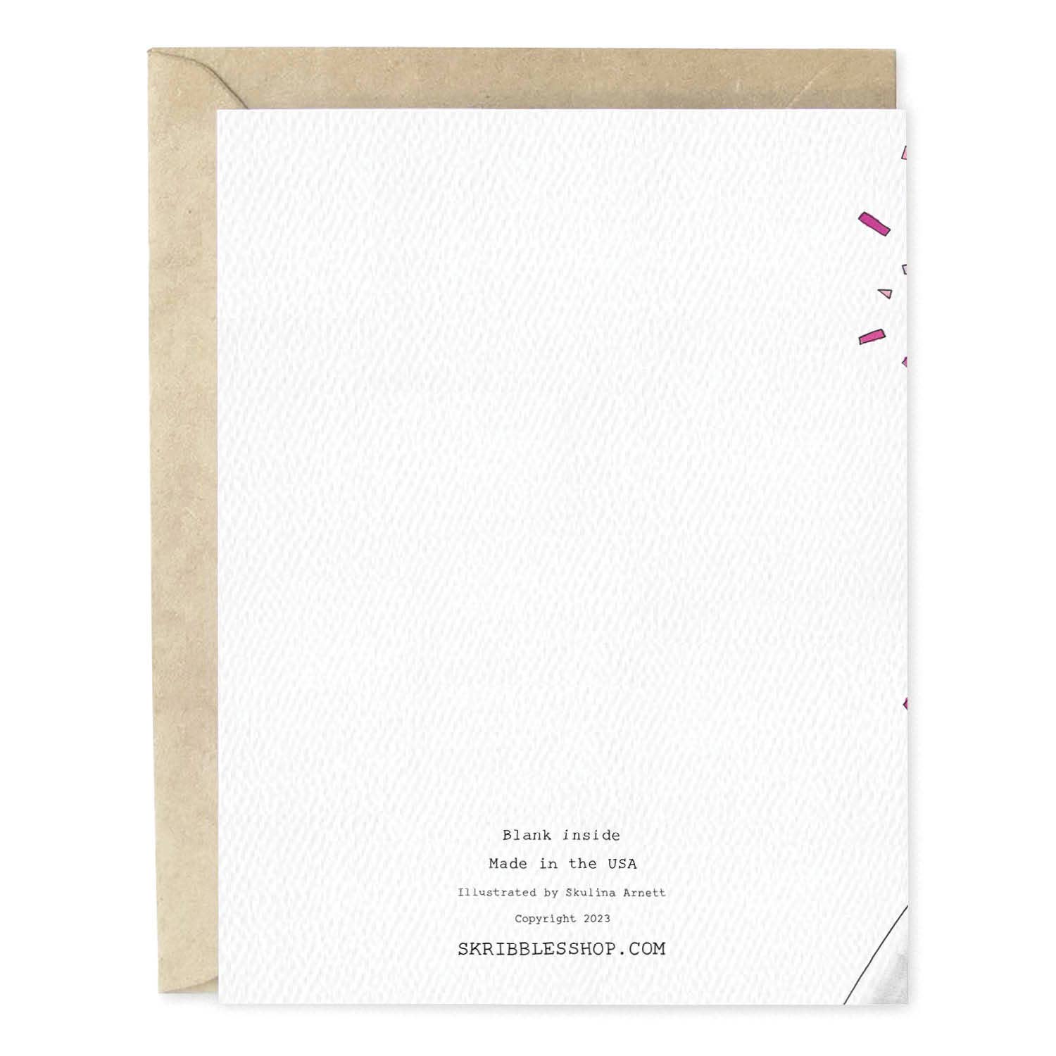 Skribbles - Wholesale Baby Card - Congrats Gender Reveal Confetti Girl New Baby Greeting Card1