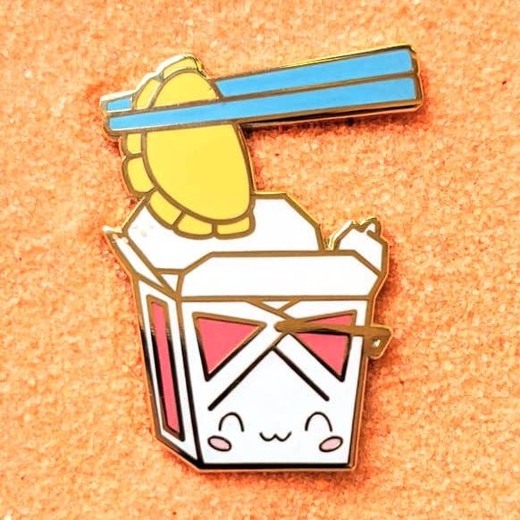 Épinglette en émail Dumpling Gyoza Wonton Mandu 1,5 po pour la vente par SmallRiniLady