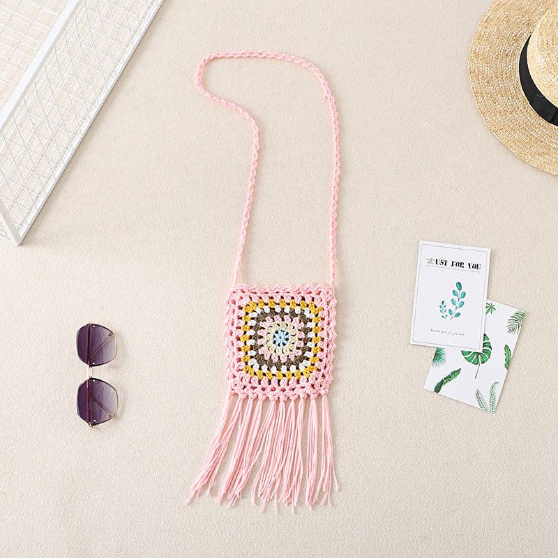 ShieldChic - Wholesale Crossbody Bag - Women's - Crochet Granny Square Bag Hand-Hooked Cotton Bag6