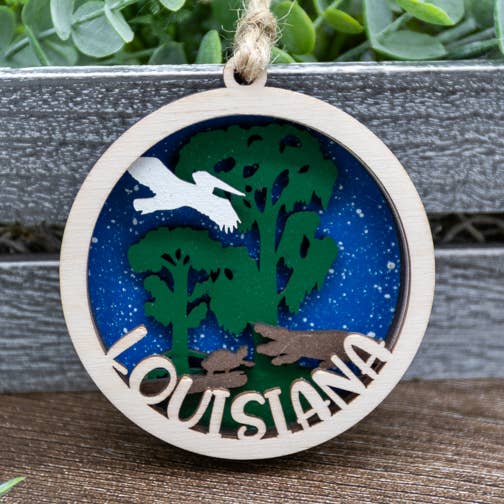 3D Louisiana Ornament for wholesale by Mile High Gifts