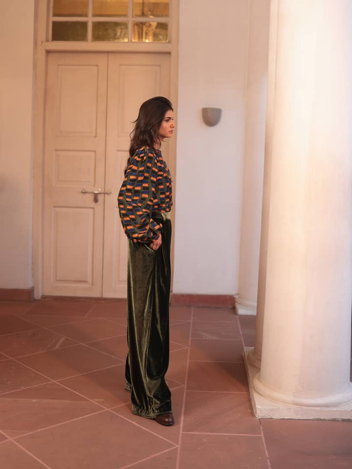 green BEATRIX BLOUSE - No Tariff  for wholesale on Faire2