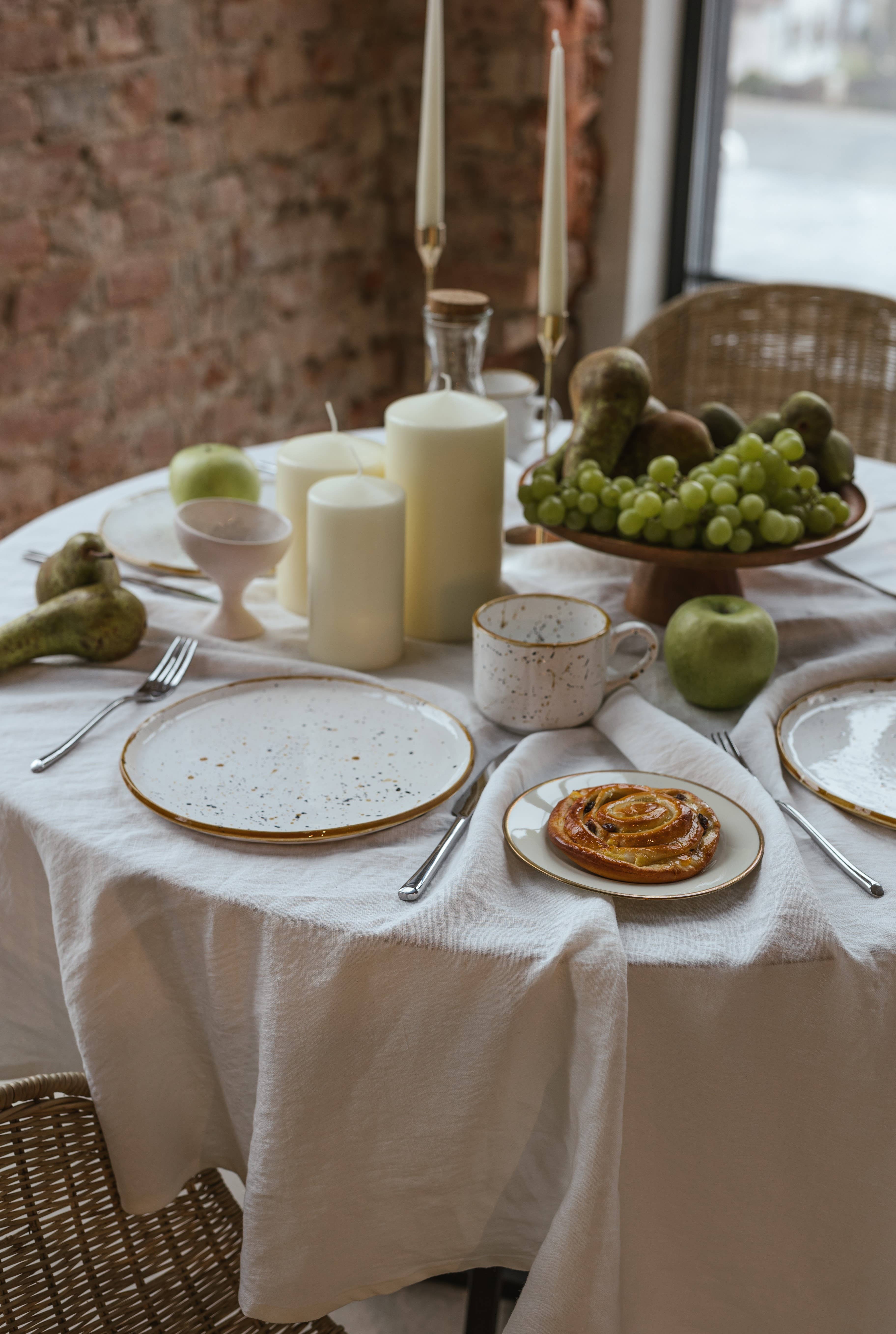 Linen Spells – Toalha de mesa por atacado – Toalha de mesa branca de linho2