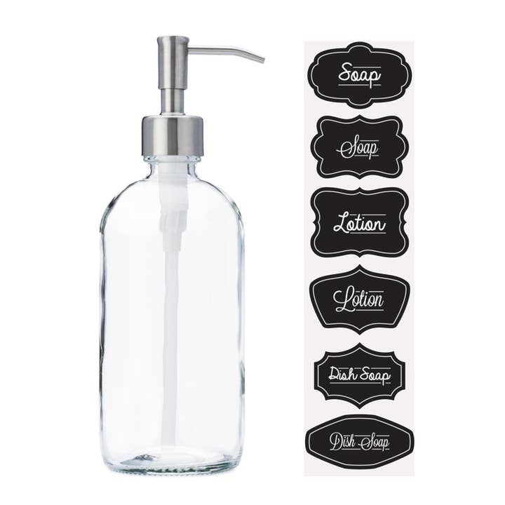 Jarmazing Products - Wholesale Soap Dispenser - Clear Glass 16oz Bottle Soap and Lotion Dispenser2