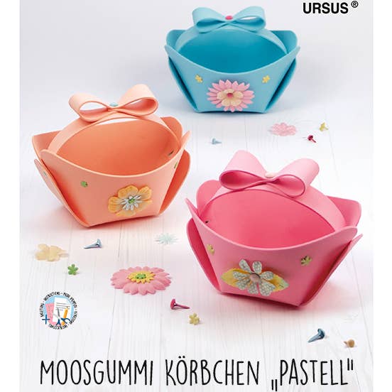 Foam Rubber Basket "Pastel" for wholesale by URSUS® / Buntpapierfabrik Ludwig Bähr GmbH & Co. KG