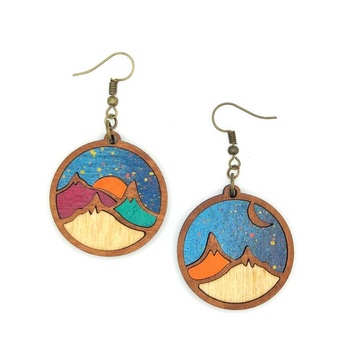 A.B.T - Mahogany Mix Blue Sky (Soleil et Lune) pour la vente par Skaüswood