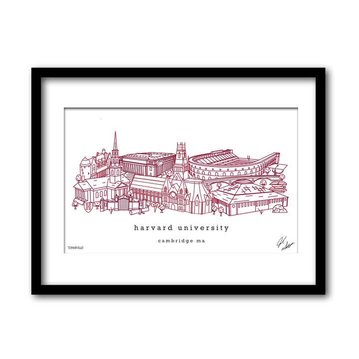 Decoración de pared minimalista de la Universidad de Harvard Arte de Massachusetts para venta al por mayor de Townsville Art