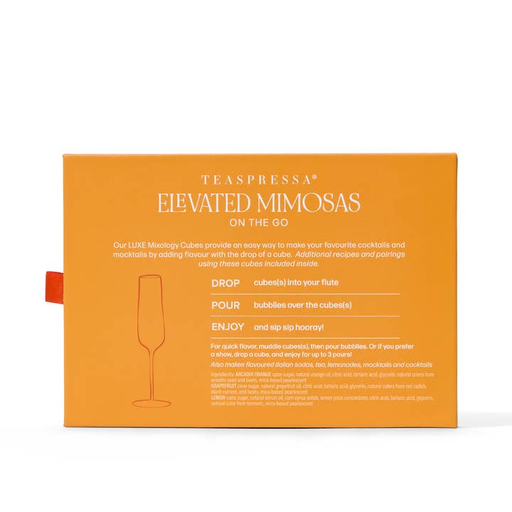 TEASPRESSA | LUXE Mixer Cube - Wholesale Cocktail Mix/Syrup - Passport to: Mimosa Kit (Limited Edition)