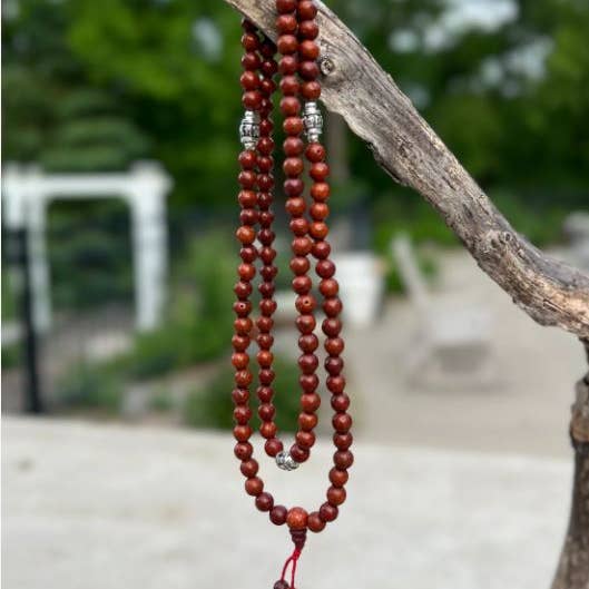 Lungta Imports – wholesale Bönehalsband – Tibetanska Mala Buddhistiska Bönepärlor Radband Brun Lotus Seed3