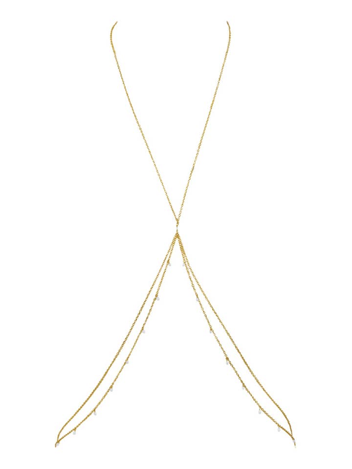 Sasha Pearl Shaker Body Chain for wholesale by NAiiA