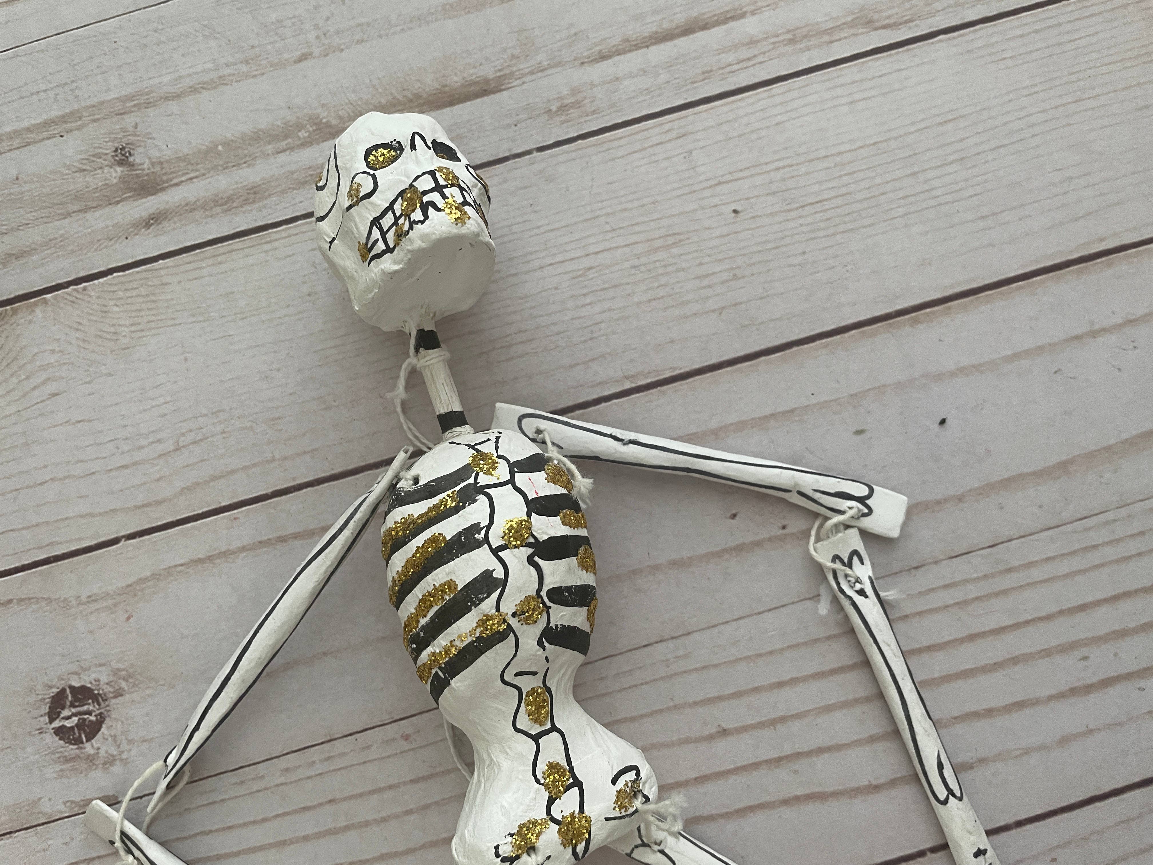 Viva Greetings - Wholesale Decorative Figurine - Mini Paper Mache Calavera Day of the Dead Skeleton2