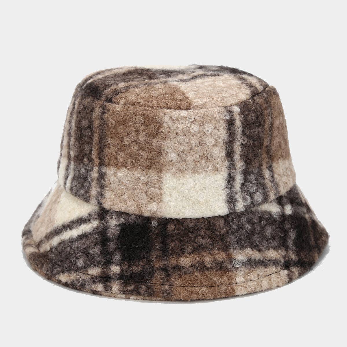 Dipped Shop - Wholesale Bucket Hat - Women's - Vintage Fuzzy Plush Thick Warm Bucket Hat DP25G7430