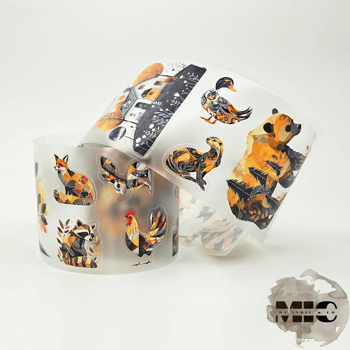 MIC | PET Tape (3D Zilver Folie & Kiss-cut): Golden Grove voor wholesale door MIC & MIM Premium Paper Shop