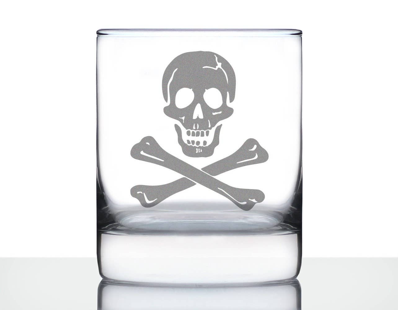 bevvee - Wholesale Cocktail/liquor glass - Skull and Crossbones Whiskey Rocks Glass - Pirate Gifts