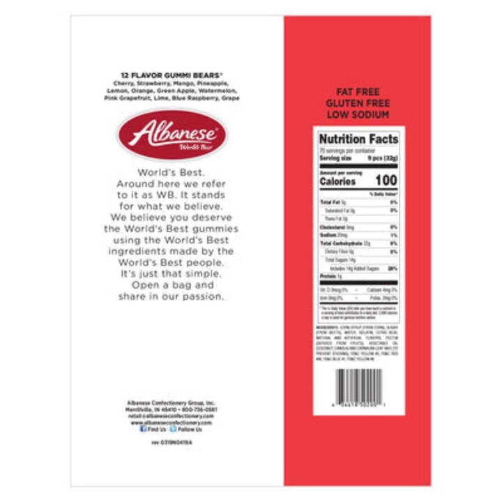 I Got Your Candy – wholesale Gelégodis – Albanese Gummi 12 fruktsmaksbjörnar Bulk - 5 lb3