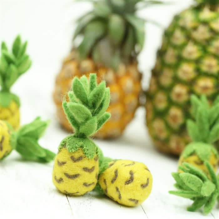 Felt Pineapple Summer Fruits Pineapples for wholesale by The Felt Pod