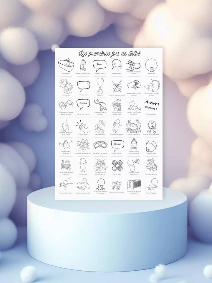 Evolução do bebé - Cartaz "As primeiras vezes" por atacado de Modani Paris