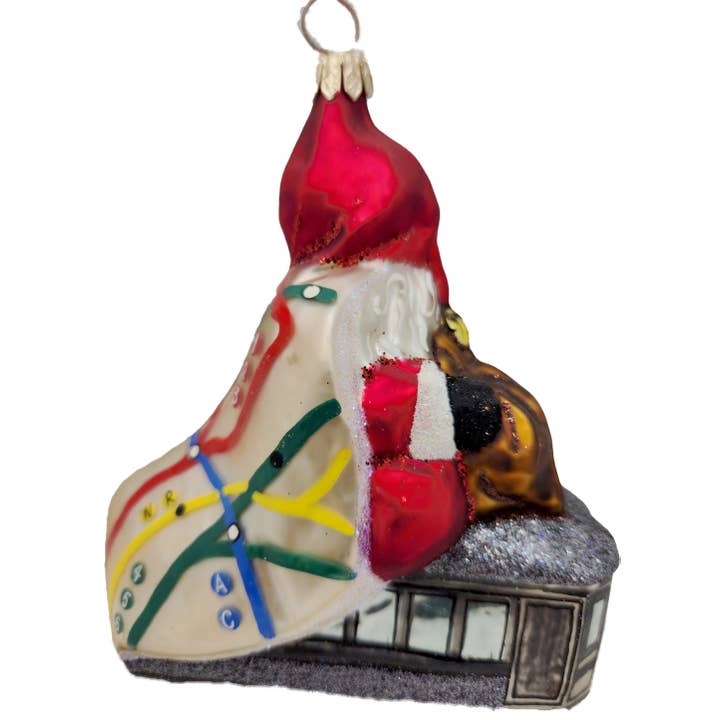 Mia's Polish Treasures - Wholesale Ornament - Santa Riding the New York's Subway Chrismas Ornament2