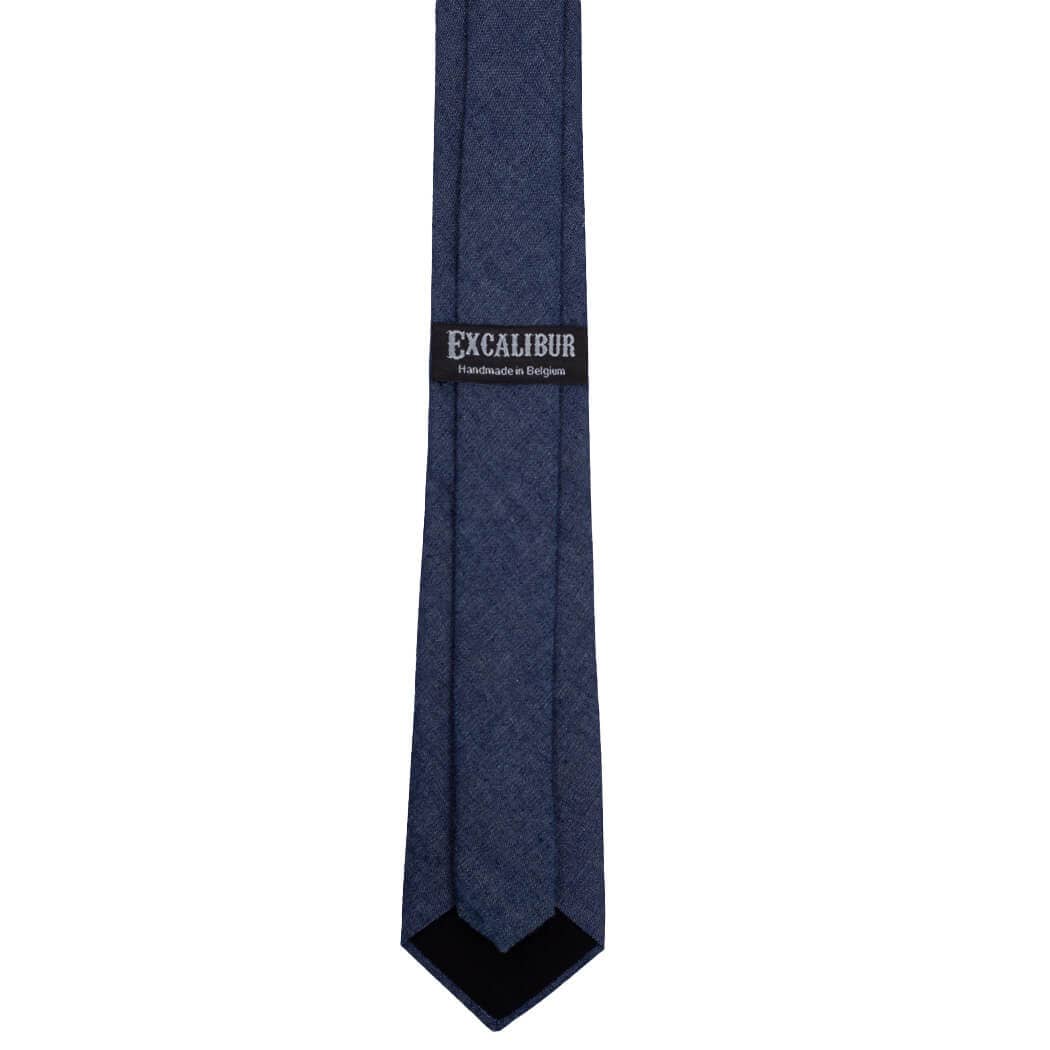 Excalibur Belgium – wholesale Necktie – Men’s – Three fold tie in light denim, 4 colour options, handmade2