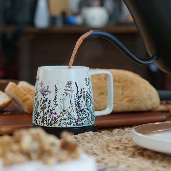 Artsy Em - Wholesale Coffee Mug - Floral Harmony Stoneware Mug