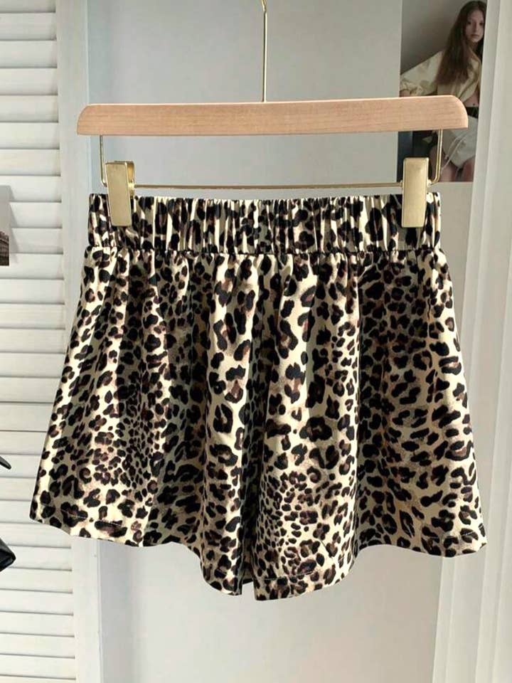 Trendy Wild Leopard Print Shorts for wholesale on Faire3