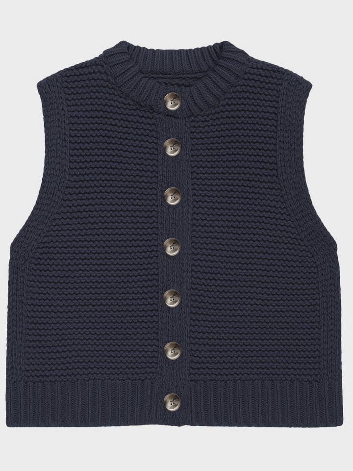 CARDIGAN SEM MANGAS LEJICKY marinho por atacado de An'ge