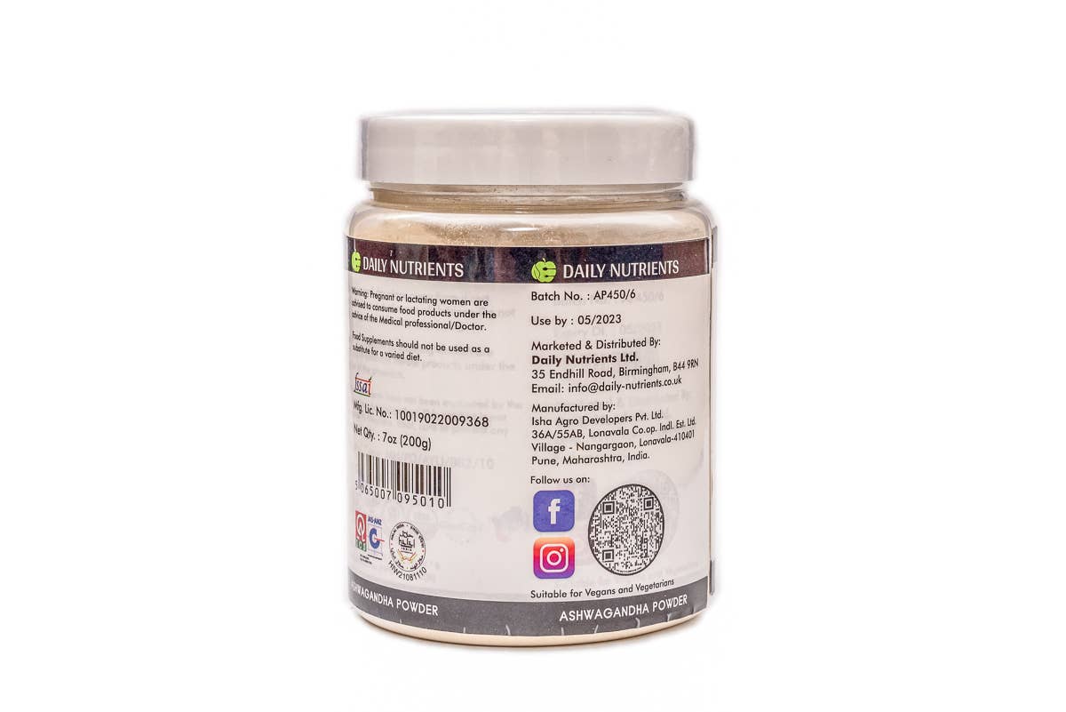 Daily Nutrients – wholesale Protein/superfood powder – ASHWAGANDHA POWDER3