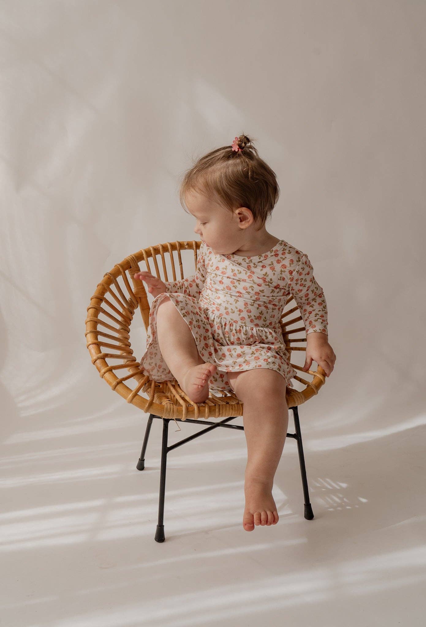 Annie Bean & Co - Wholesale Dress - Baby - Everly Vintage Floral | Bamboo Twirl Daywear Dress1