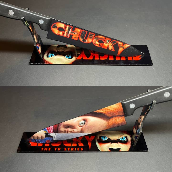 Dead Dave Designs - Wholesale Kitchen/Utility Knife - Chucky TV Series Knife With Sublimated Stand