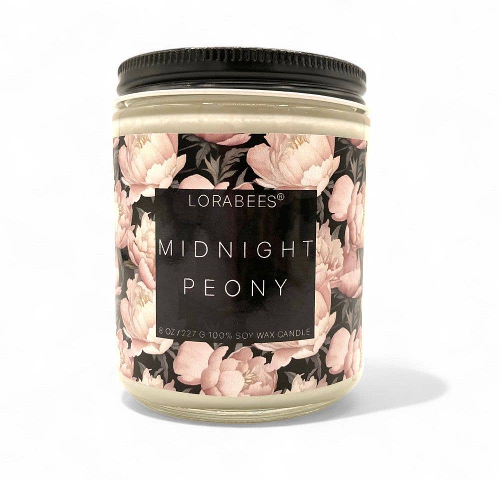 Lorabees - Wholesale Jar/Filled Candle - Midnight Peony Jardin De Lune Noire  100% Soy Candle & Melt1