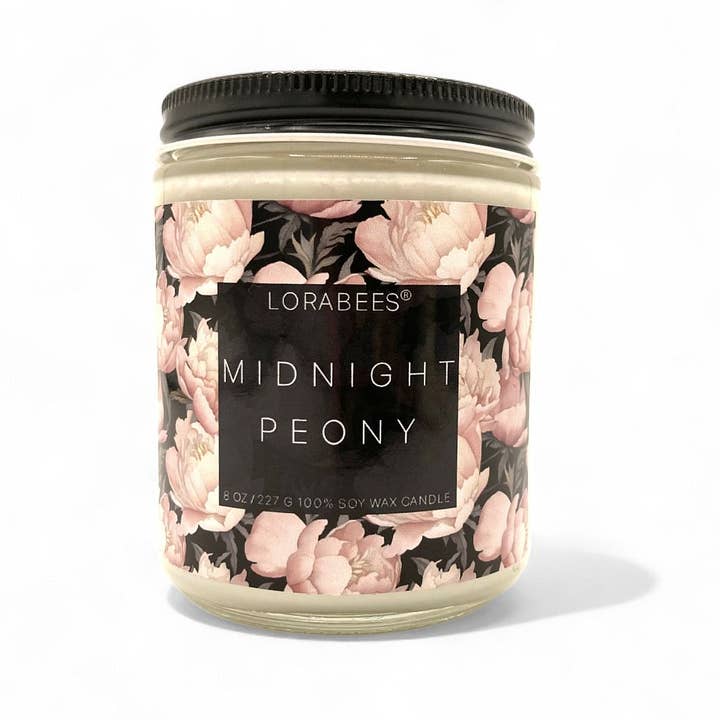 Lorabees - Wholesale Jar/Filled Candle - Midnight Peony Jardin De Lune Noire 100% Soy Candle & Melt1