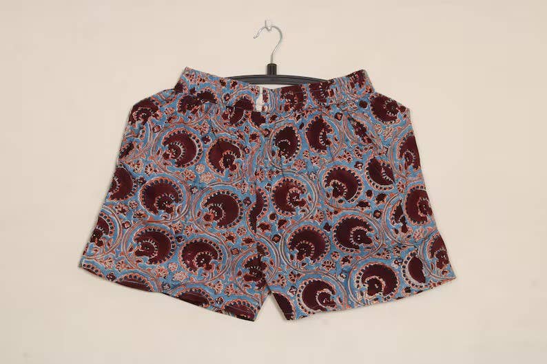 bhavnas boutique - Wholesale Shorts - Women's - 5 Pcs Lot Handmade Cotton Printed Shorts For Summer Wear4