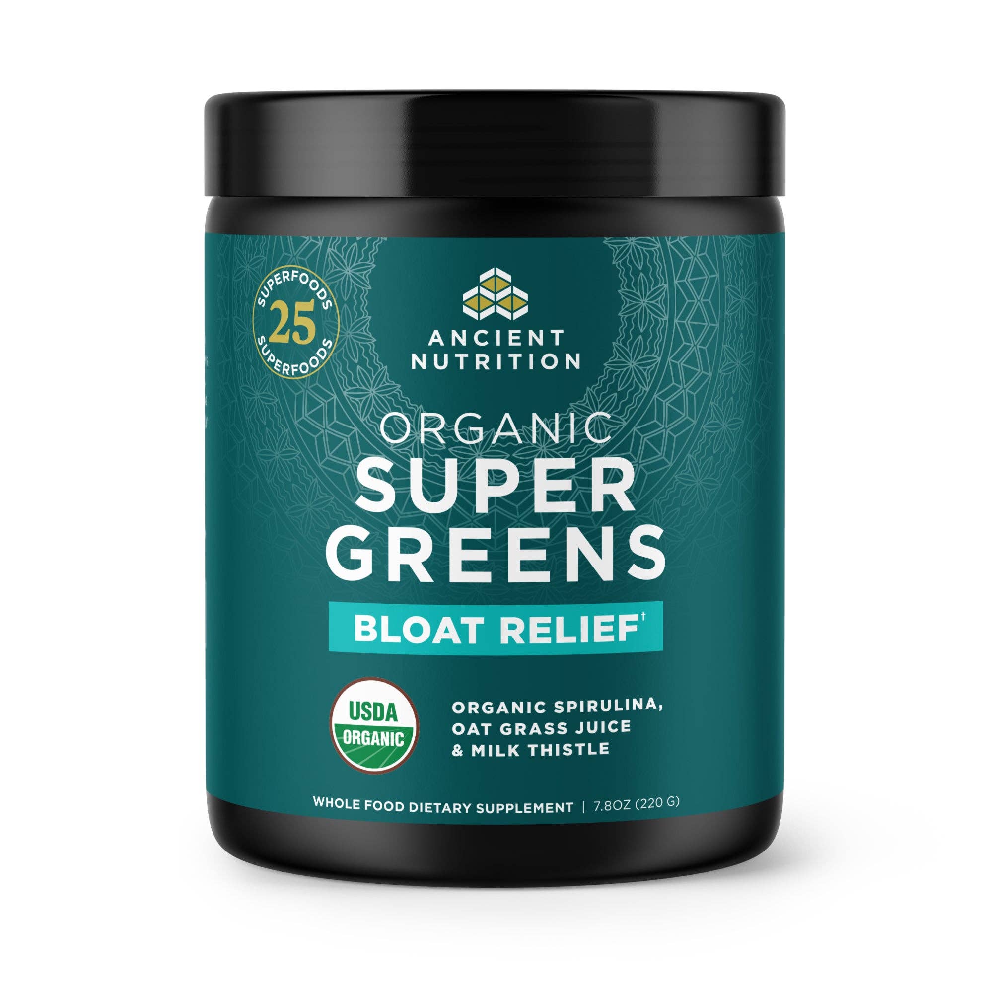 Ancient Nutrition - Wholesale Protein/Superfood Powder - Organic SuperGreens Bloat Relief† | Powder Greens Flavor (25 Servings)0