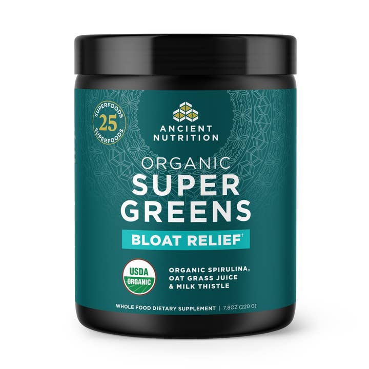Ancient Nutrition - Wholesale Protein/Superfood Powder - Organic SuperGreens Bloat Relief†| Powder Greens Flavor (25 Servings)0