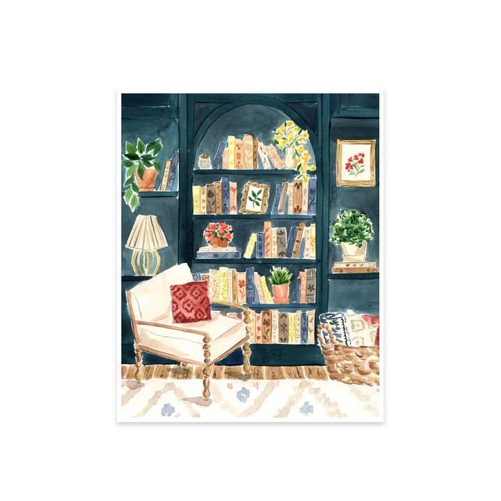 Impresión artística de rincón de lectura acogedor para venta al por mayor de Almeida Illustrations