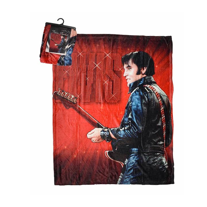 Elvis Coral Plush Fleece Throw Blanket for wholesale by MID-SOUTH PRODUCTS