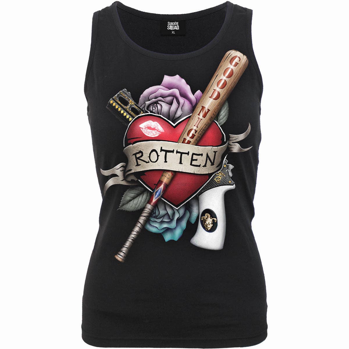 Spiral - Wholesale Tank Top - Women's - HARLEY QUINN - ROTTEN - Razor Back Top Black0