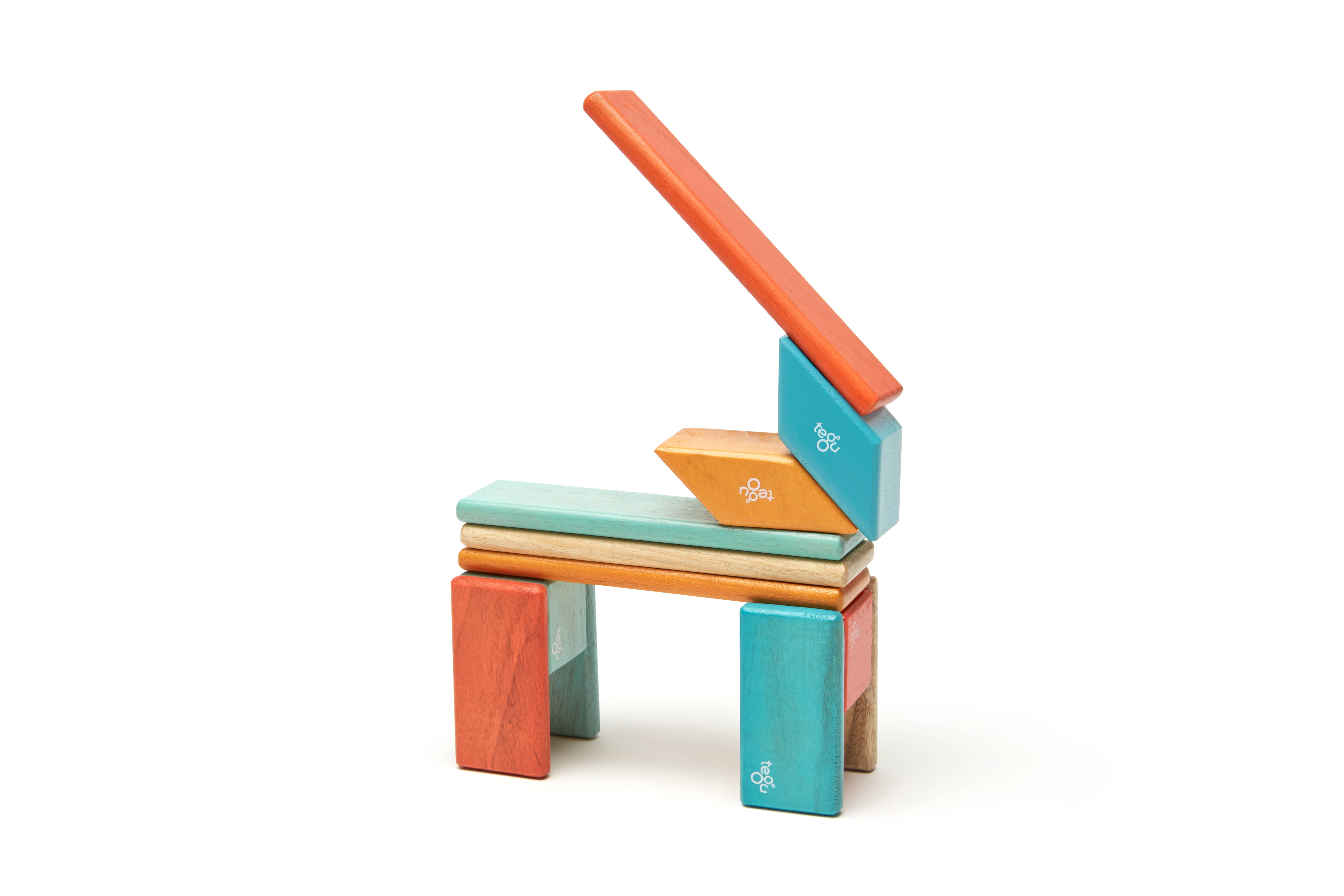 Tegu - Wholesale Building Set - Kids - 14 Piece Magnetic Wooden Block Set3