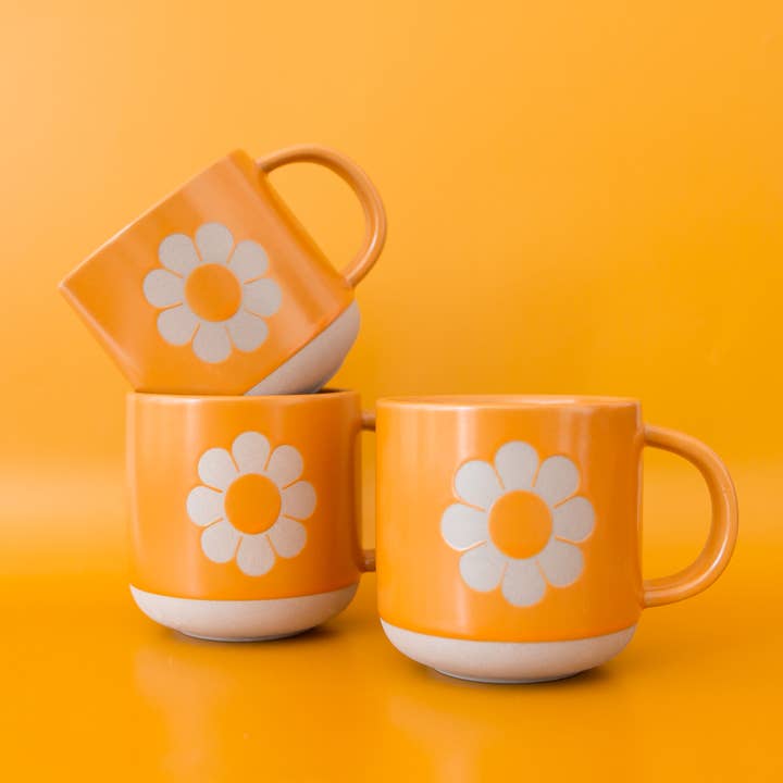 Sunshine Studios - Wholesale Coffee Mug - Retro Flower Ceramic Mug