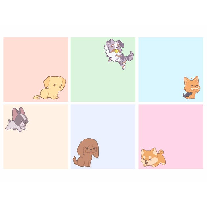 Kawaii Dog Sticky Notes for wholesale by Ghrosty & Schuff