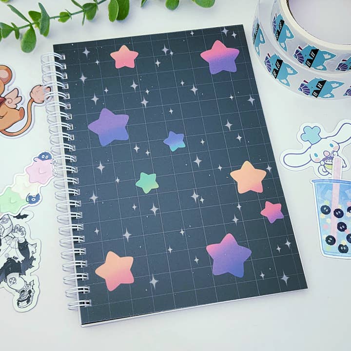Rainbow Star Galaxy Reusable Sticker Book for wholesale by Holic Mode