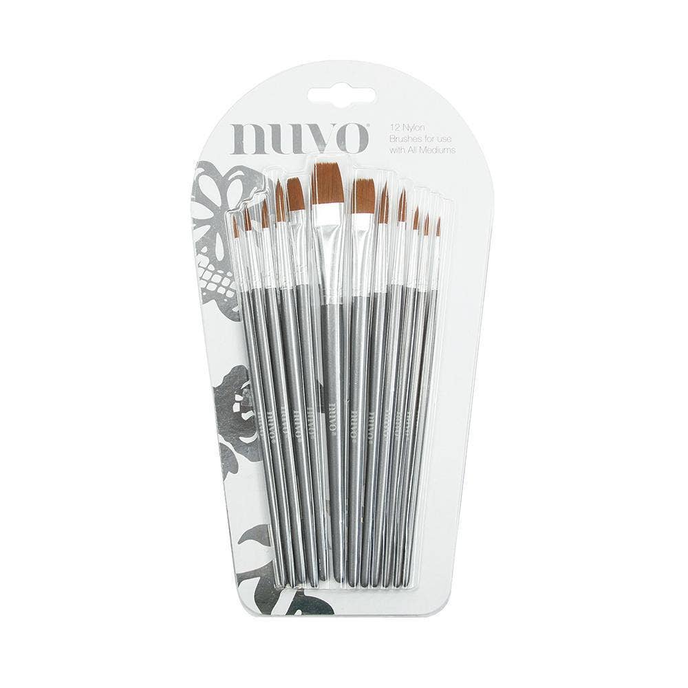 Tonic Studios - Wholesale Paint/Wax Brush - Nuvo - Brushes - Paint Brush Set - 12 PCS - 972n1