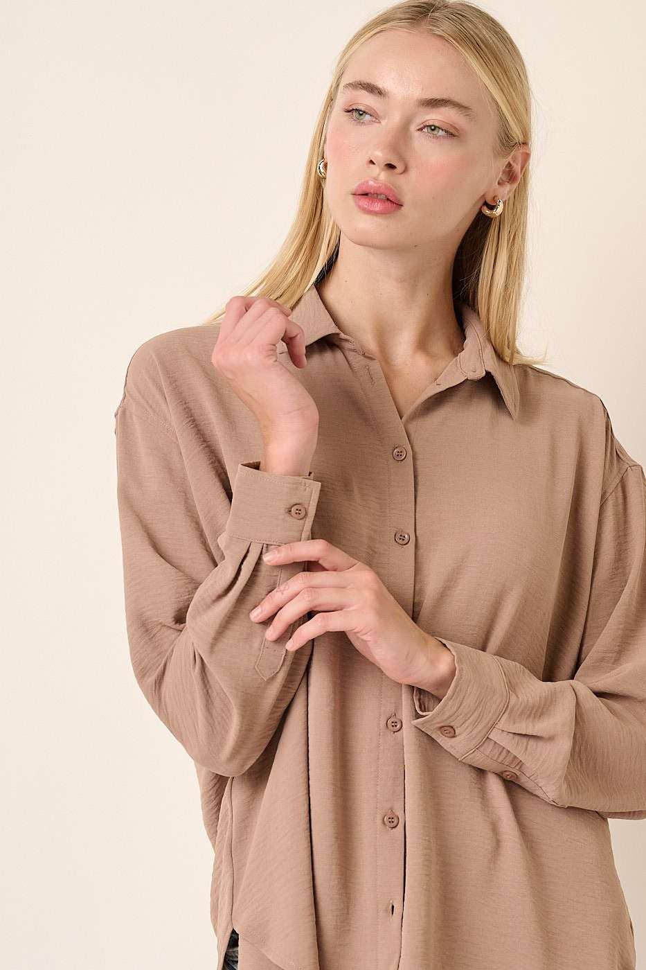 mittoshop - Wholesale Button Down Shirt - Women's - AIRFLOW BUTTON DOWN LONG SLEEVE SHIRT9