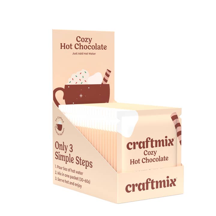 Craftmix - Wholesale Hot Cocoa Mix/Kit - Cozy Hot Chocolate & Cocktail Mixer - 24ct Caddy0