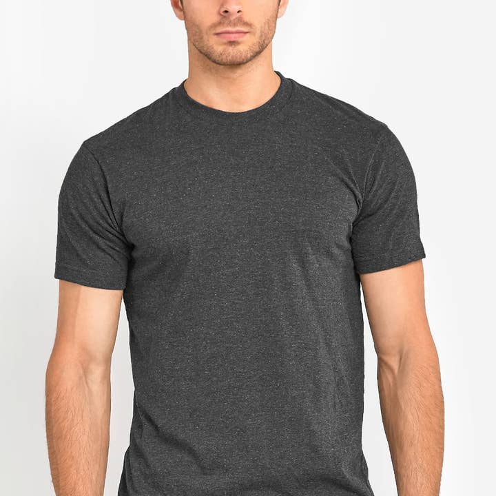 T-SHIRT MASCULINA KNOCKER PESADA COM GOLA REDONDA (TR800_CH/GR) por atacado de IWT Brands
