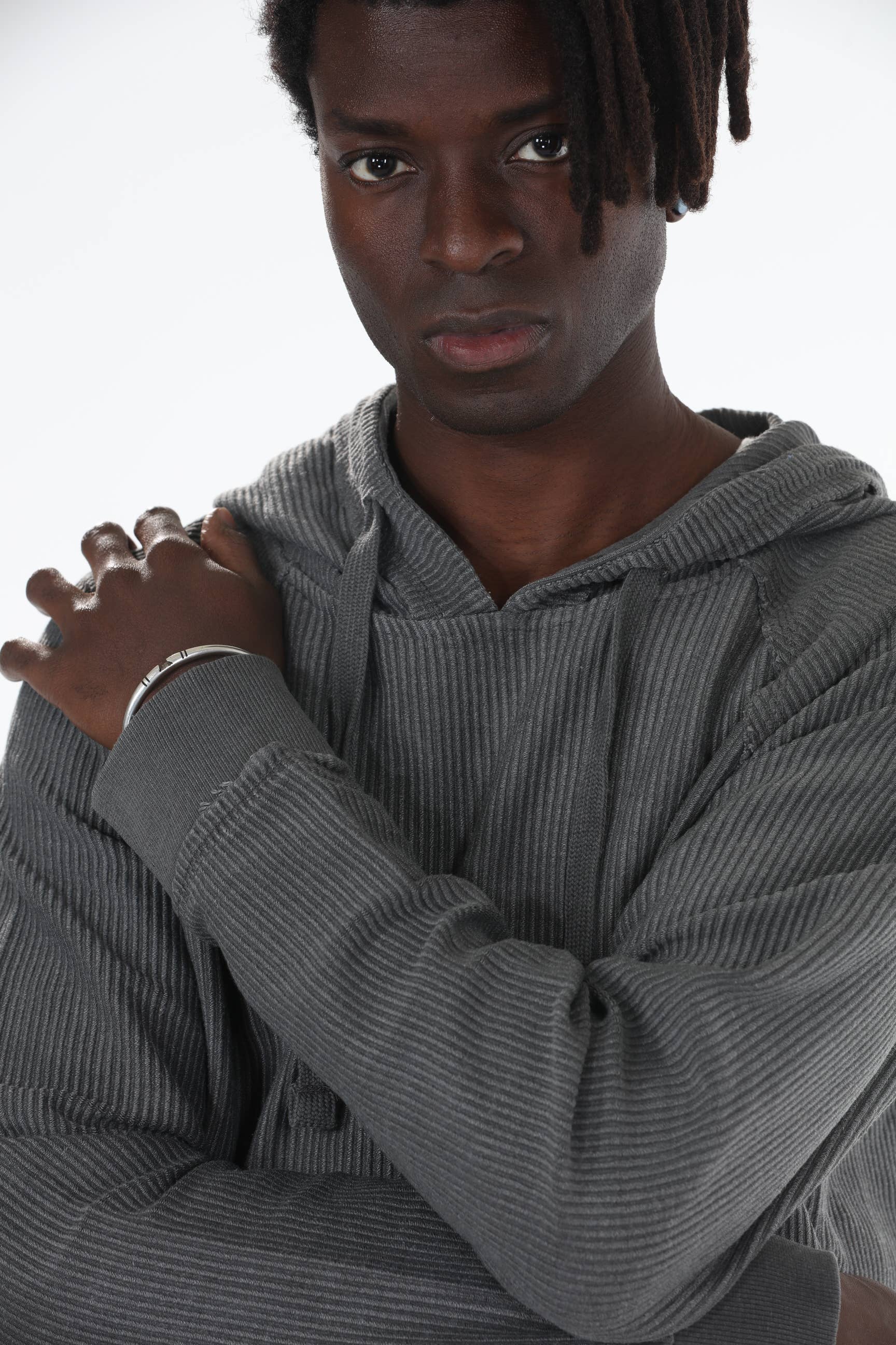 Stylo – Fato de treino – Homem por atacado – Fato de Treino em Veludo Canelado Antracite com Bainha Larga e Justa9