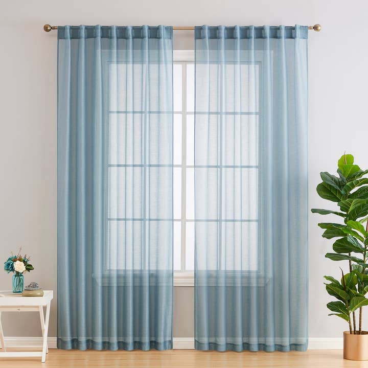 Lauren Semi Sheer Back Tab Rod Pocket Panels for wholesale by HLC.me