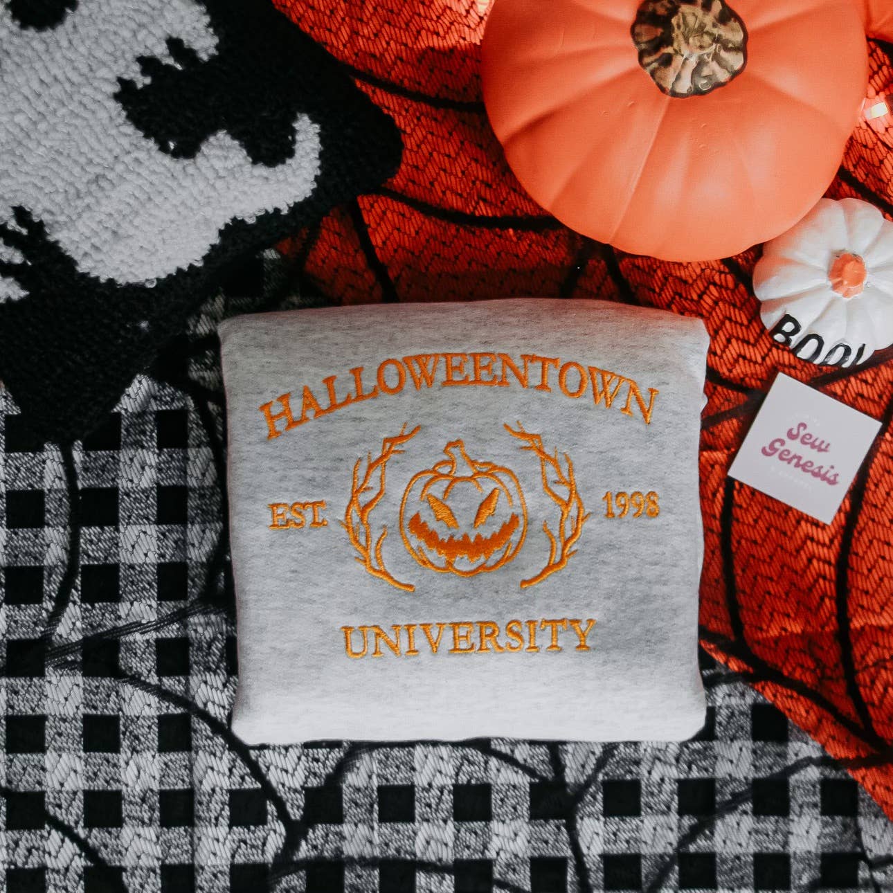 SewGenesis - Wholesale Sweatshirt - Women's - Halloweentown Embroidered Crewneck2