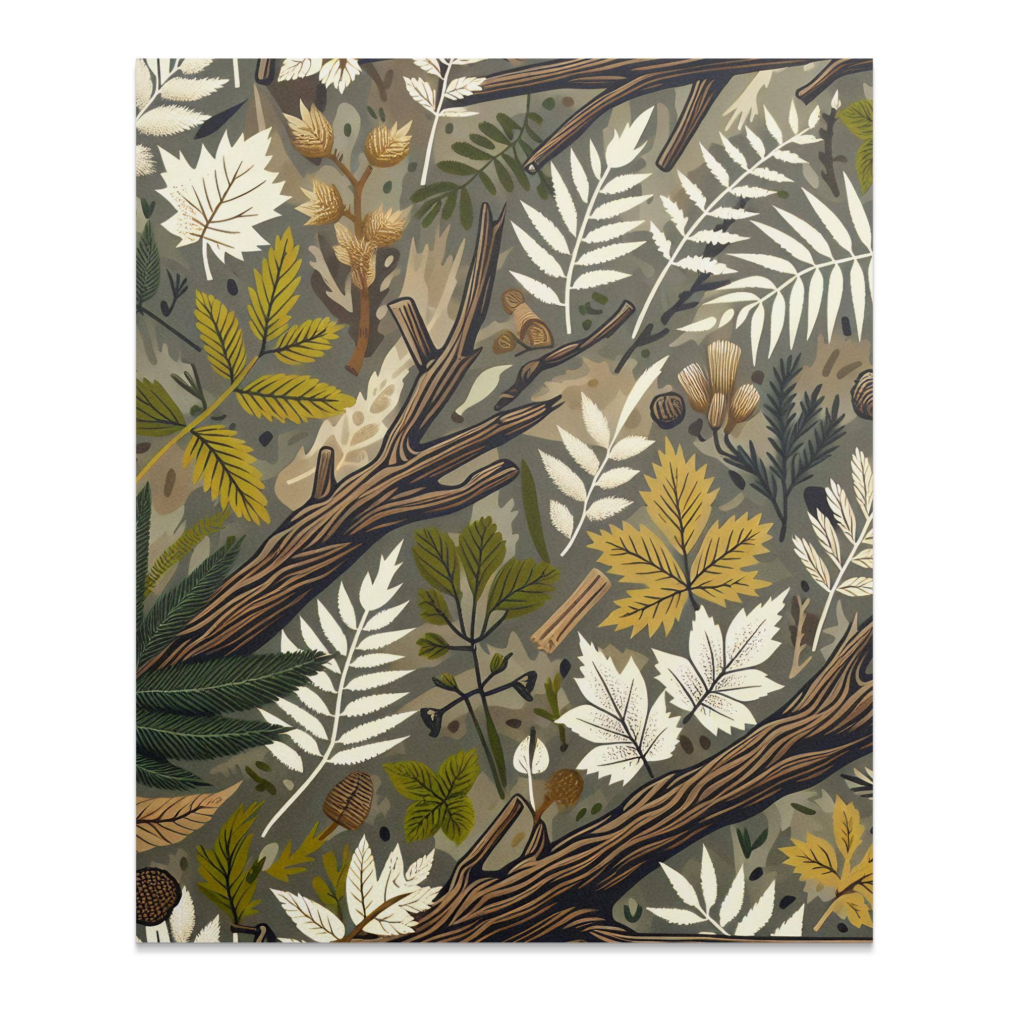 FreakyTeeFactory - Wholesale Art Print - Botanical Forest Illustration Wall Art, Vintage Nature Themed Poster, Rustic Home Decor Canvas Print4